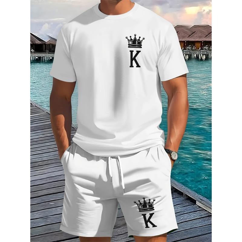 Summer New Arrival Men's Suit Stylish Hip-Hop Style Short-Sleeve Comfortable Fashion Wear Plus Size Athletic Quick-Dry Set