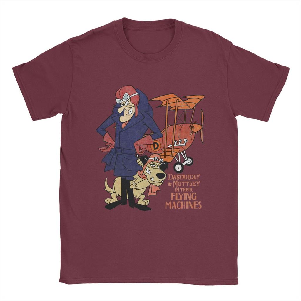 Tricou Bărbați Wacky Races Muttley Desen Animat Vintage 100% Bumbac Tricou cu Mânecă Scurtă Topuri cu Gât Rotund Vară