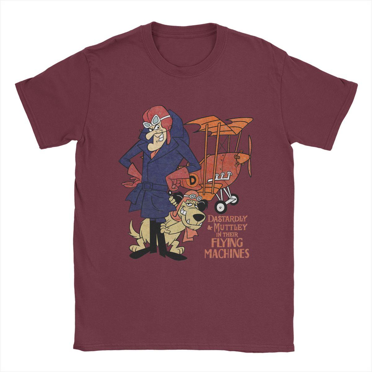 

Men s T-Shirt Wacky Races Muttley Cartoon Vintage 100% Cotton Tee Shirt Short Sleeve T Shirt Round Neck Tops Summer 4XL