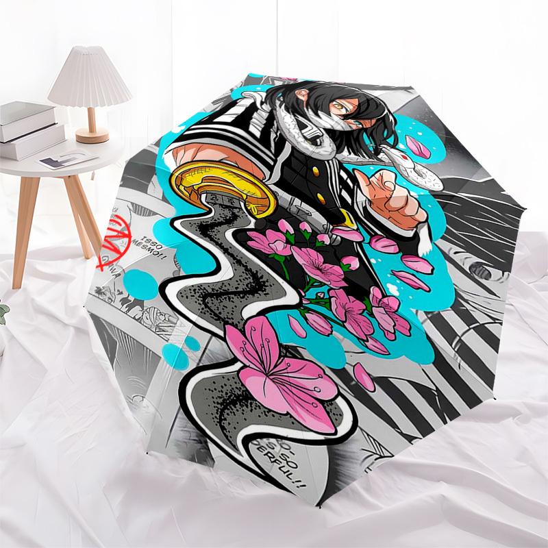 1pc Anime Character Automatic Folding Umbrella Portable 3-Fold Design with Snake Accessory, Outdoor for Fans, Travelers, Daily Use, Gift Idea.C081