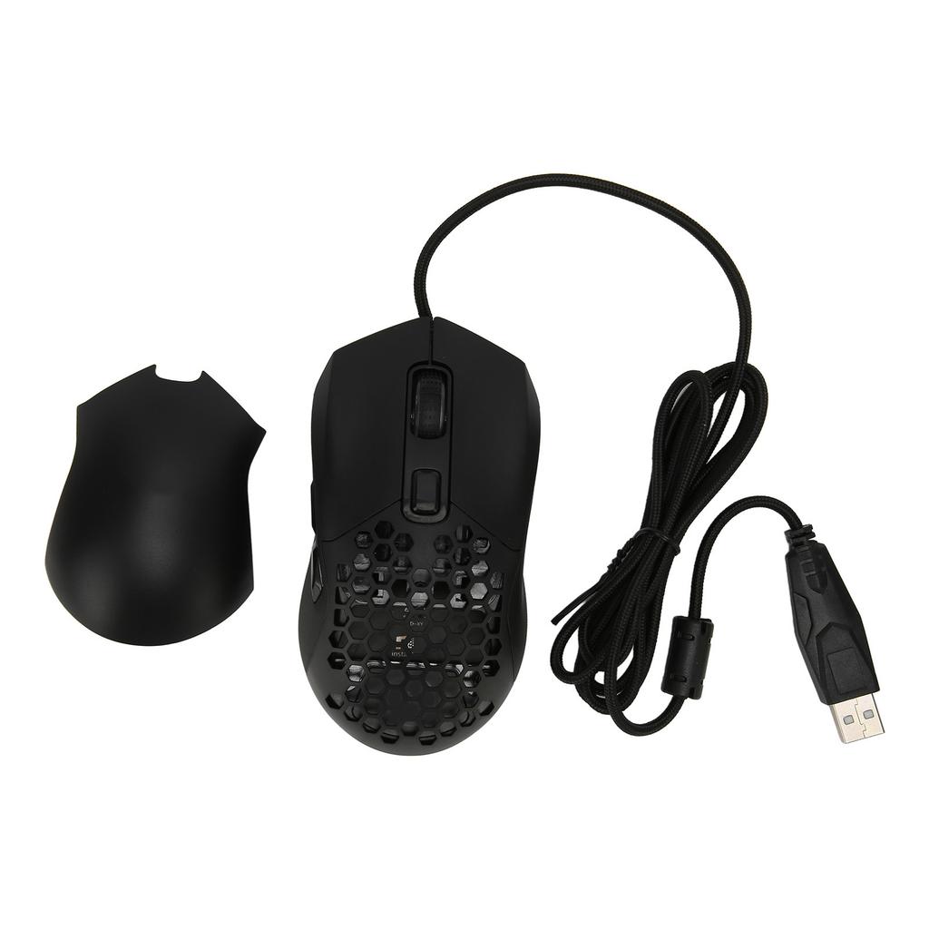 Wired Mouse Ergonomic RGB Backlit Adjustable DPI Programmable Keys 4.9ft Cable Gaming Mouse for Gaming Office Study