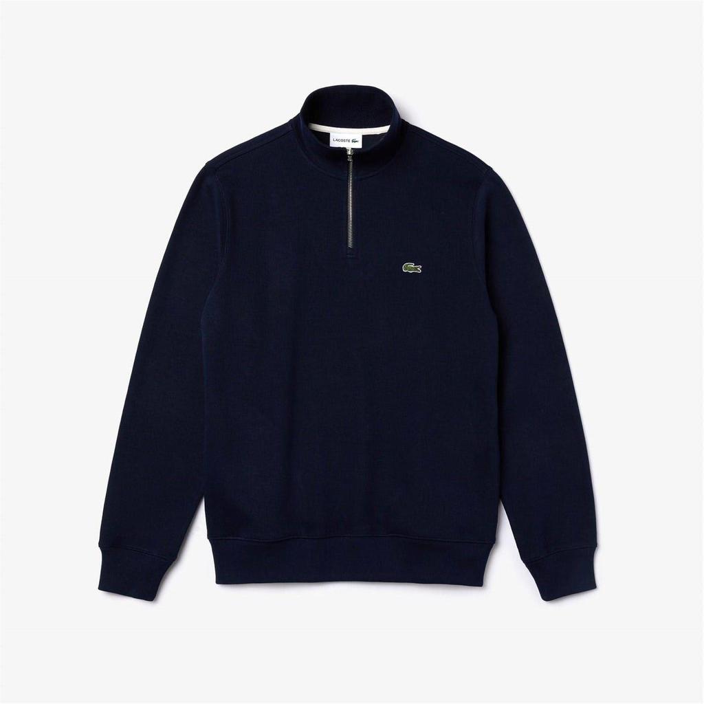 Lacoste Mens Interlock Quarter Zip Sweatshirt