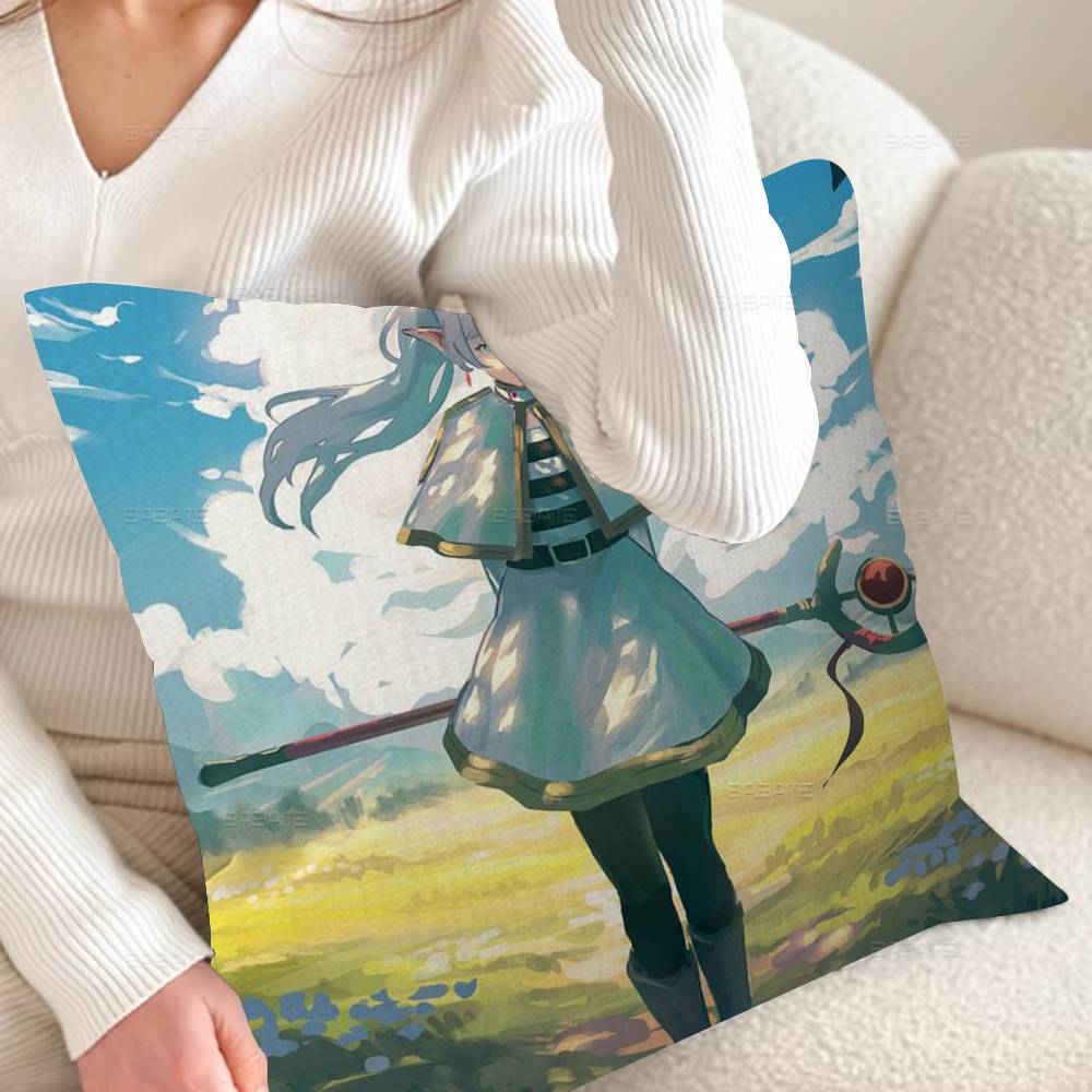 Frieren Beyond Journey's End Pillow Anime Pillow Sofa Bed Head Pillow Cover Cushion Cover 45x45 cm Fashion