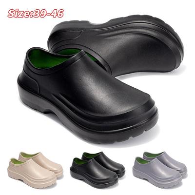Scarpe da lavoro da uomo Scarpe da cuoco Impermeabili da cucina Stivali da lavoro da cucina Stivali da pioggia antiscivolo alla caviglia Calzature di sicurezza per ristorante dell'hotel da uomo