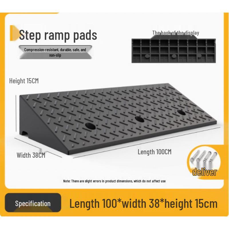 Rubber Curb & Threshold Ramp Mat for Home and Car 