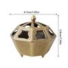 Zinc Alloy Incense Burner Holder Hollow Incense Purify Air Scent Diffuser Tool for Meditation Room Kitchen Bedroom Tea Room