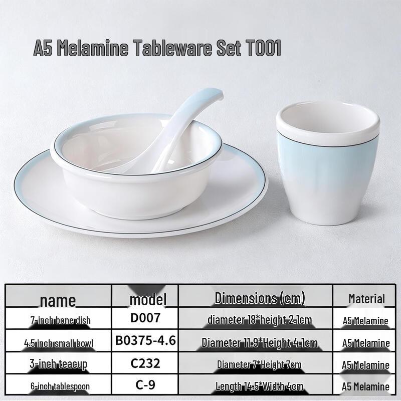 A5 Melamine Dinnerware Set