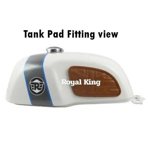 Union Jack "Tan Leather knee Tank Pads Fit For Royal Enfield Continental GT 650"