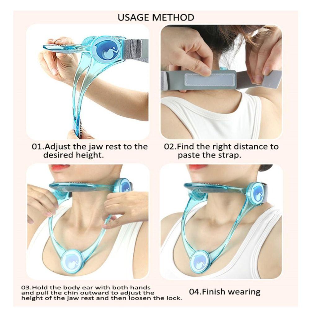 TPU Posture Corrector Adjustable Cervical Collar Portable Neck Traction Device Office and Home