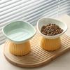 Creative Korean High Leg Water Bowl for Cats And Dog, Pet Supplies Accessories, Color Matching, Spine Protection, Cat Bowls, 1Pc