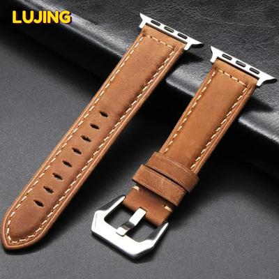 Leather Strap for Apple Watch Ultra 2 Band 49mm 45mm 41mm 44mm 40mm 42mm 38 Fashion Bracelet Iwatch Series 9 8 7 6 5 4 SE 3 2 1 Correa