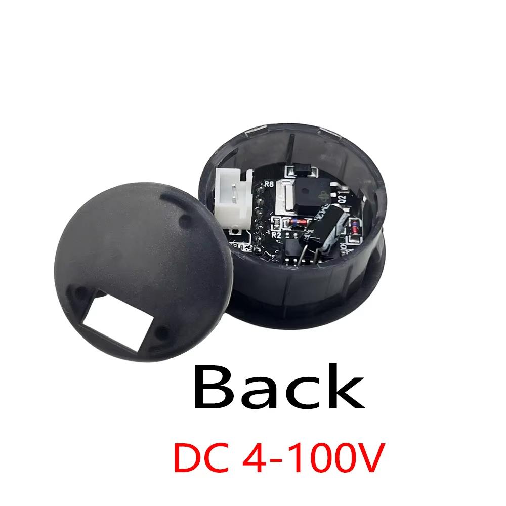 DC 4-100V LED Digital Display Circular Two-wire Voltmeter DC Digital Voltmeter Head Display Reverse Connection Protection