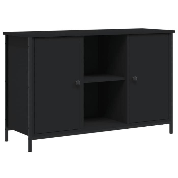 VidaXL Meuble TV noir 100x35x65 cm bois d'ingénierie 832778