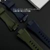 Steel Heart Waterproof Silicone Rubber Watch Strap Accessory Silver [Zealbeaty] GST-B400 (Green Buckle)