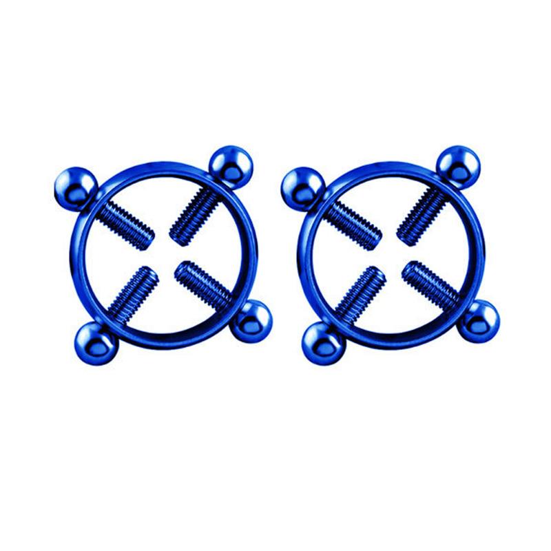 1 pár 2 ks Nerezová ocel Kulatý Nepropichující Kroužek na bradavky Ochranný štít Body Piercing Šperky Svorky bradavek Hra pro dospělé pro ženy