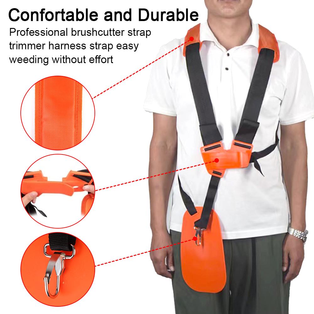 Strimmer Padded Belt W Shape Double Shoulder Harness Strap Comfortable Labor Saving for Brush Cutter Trimmer Garden PrunerGood Product