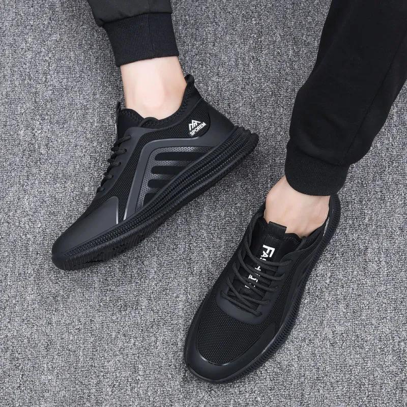 Men's Thin Flat Stain Resistant Lightweight Soft Sole Casual Comfortable Shoes Fashionable Streamlined Non-Slip Sneakers