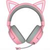 Razer Kraken Kitty V3 Pro Quartz Pink Edition Wireless Gaming Headset with cat ears that react to streaming and HyperSpeed Wireless Bluetooth and USB