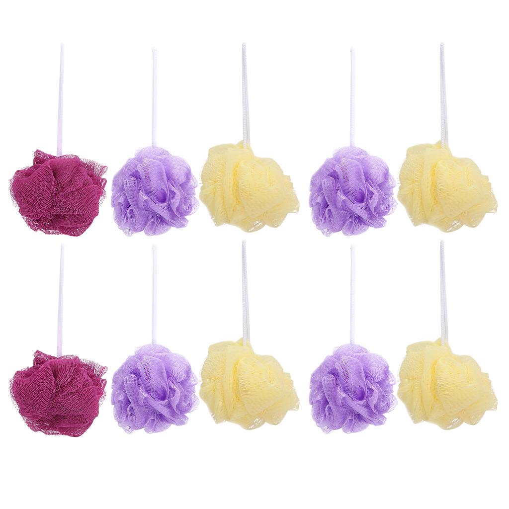 10pcs Bath Shower Sponge Home Travel Portable Exfoliating Bath Loofah Body Scrubber