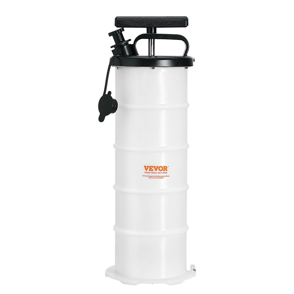 VEVOR Fluid Extractor, 1.74 Gallons (6.5 Liters), Manual Hand-Operated Oil Changer Vacuum Fluid Extractor with Dipstick and Hose