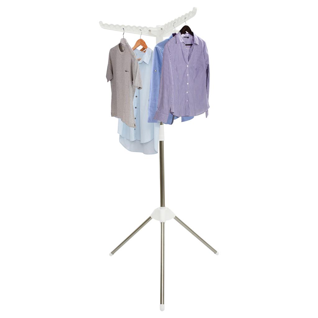 1/2 Layer Clothes Drying Rack with Rotating Clothes Rail Stainless Laundry Drying Rack Foldable Space Saving Laundry Air Dryer