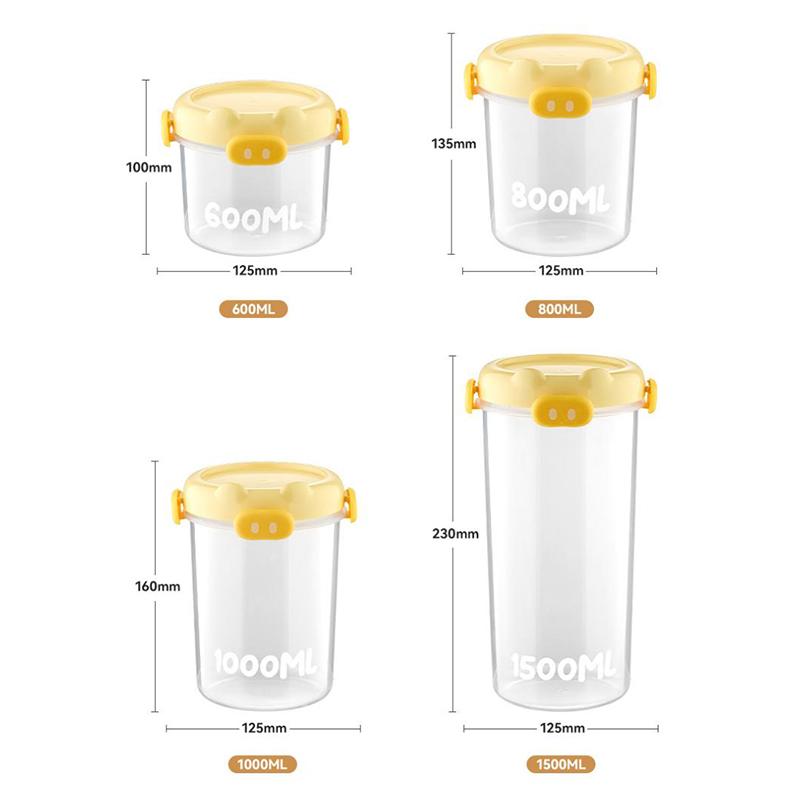 1Pcs Transparent Plastic Spice Jars With Plastic Cartoon Lid Airtight Spice Containers Empty Seasoning Jars For Spice Salt Sugar