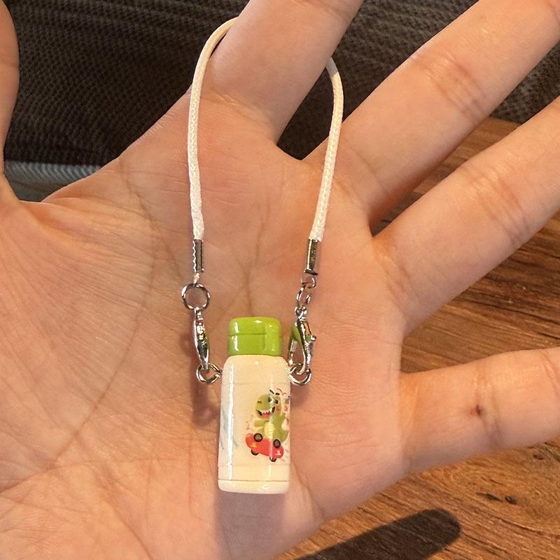 Mini Insulated Kettle Cup: Cute Milk Bottle Pendant and Doll Accessories for DIY