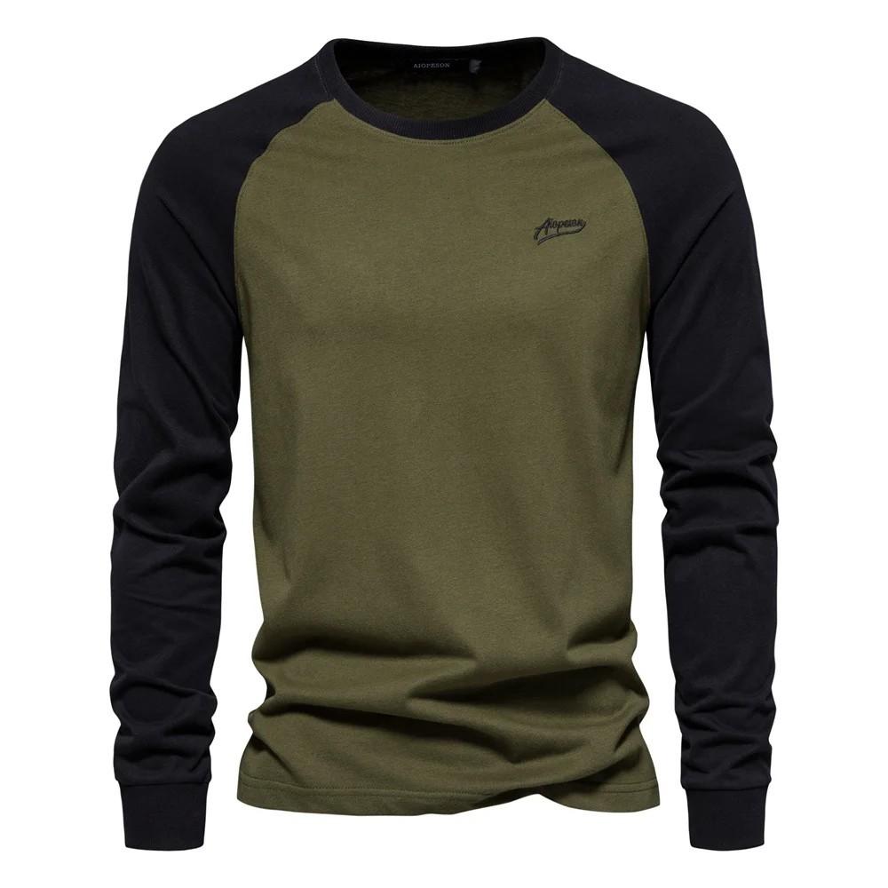 Distressed US Flag Print Long Sleeve T-Shirt, Casual Men's Top