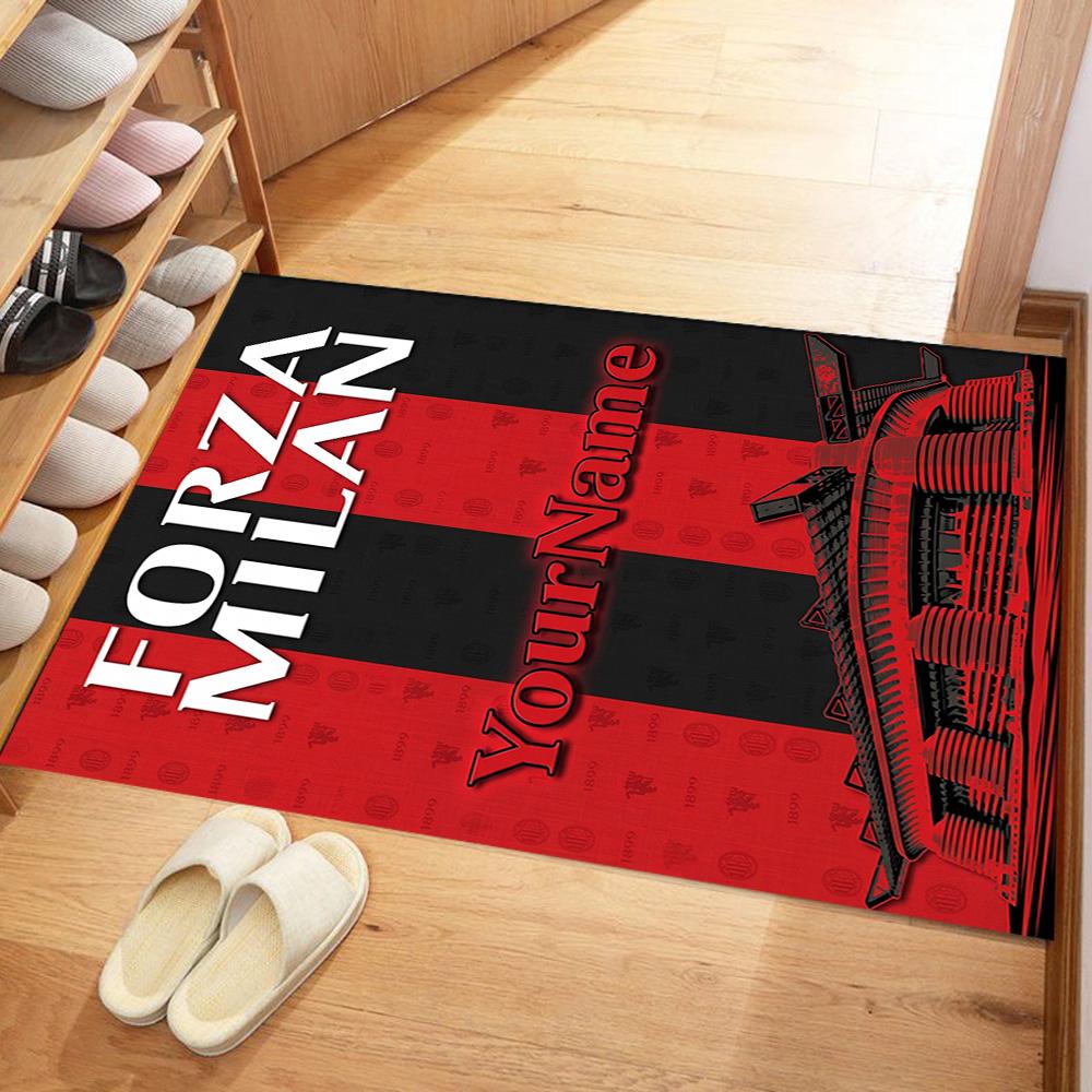 Ac Milan Customize Your Name Carpet Design for Bedrooms Study room Living Rooms Kitchen Antislip Carpet Anime Office Decor