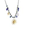 Conjunto de Pulsera y Collar Estilo Océano con Conchas y Estrellas Marinas de Acero Inoxidable