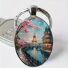 Stylish Round Alloy Keychain Key for Keys Home Car - Key Holder for Men Women