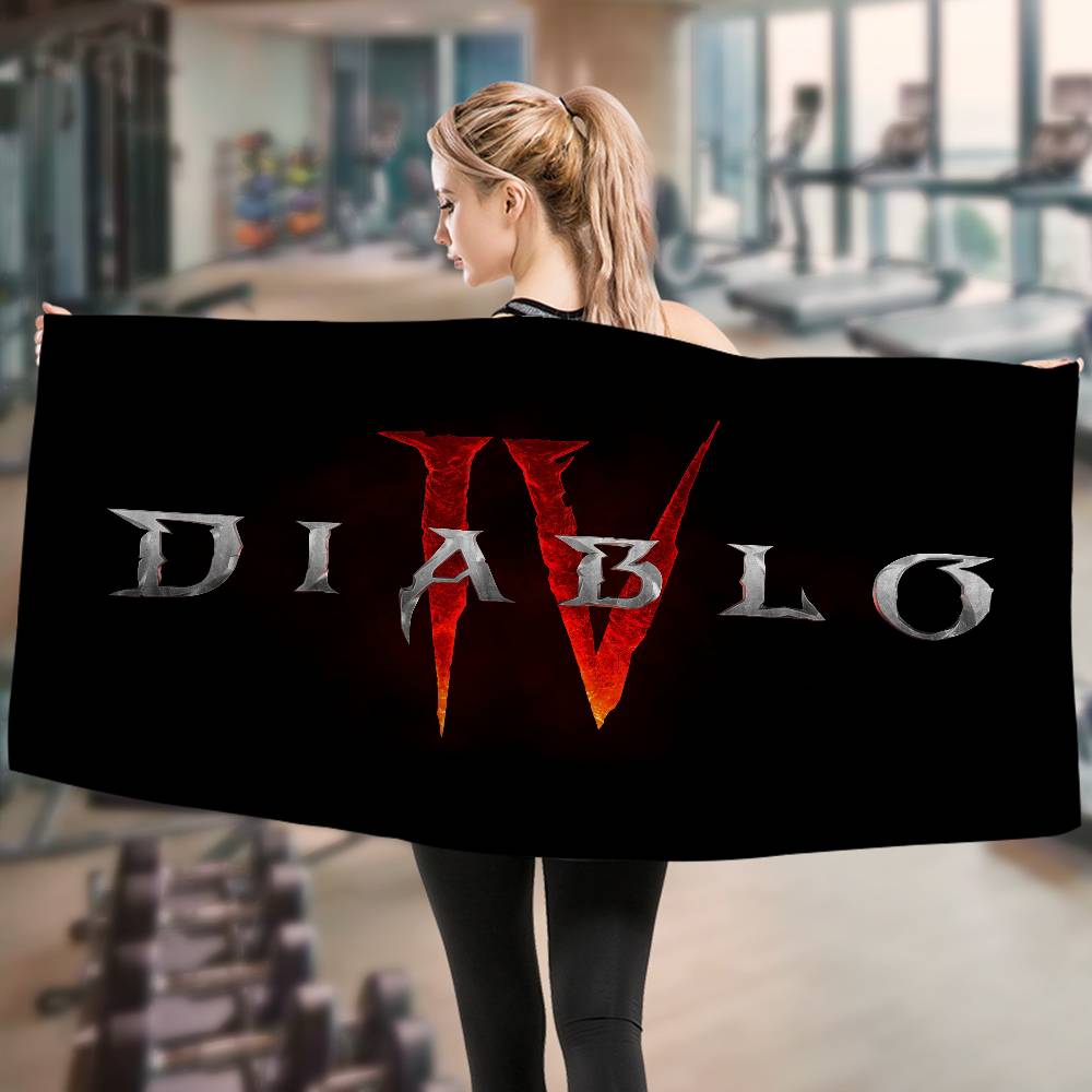 Classic Game D-Diablo Microfiber Blanket Quick Drying Beach Towels Oversized Printing Super Absorbent Pool Towel Blanket