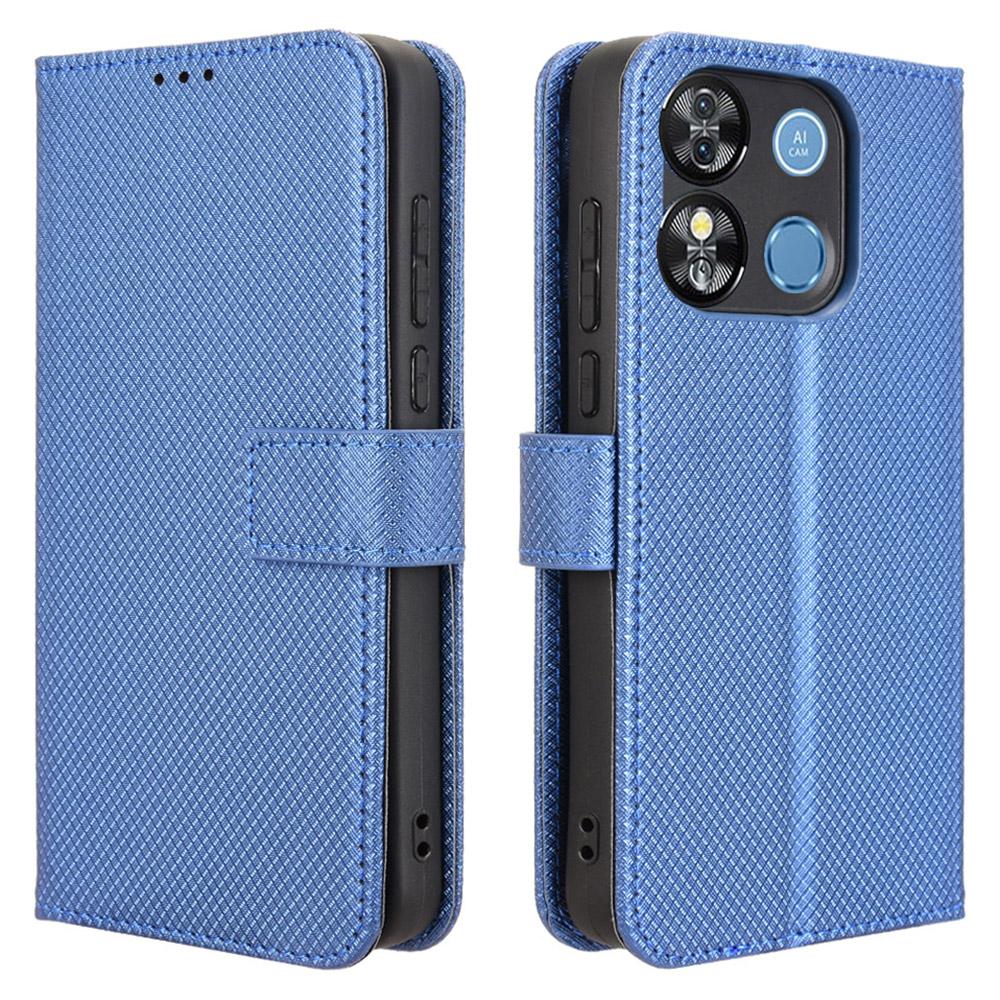 For Oukitel C57 Pro/C57s Case PU Leather Diamond Texture Wallet Phone Cover