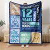 12Th Birthday Celebration Gift Blanket Warmthful Decor Throw Sofa Couch Office Occasions Versatile Accessory Birthday Christmas Gift Blanket Y6