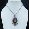 Rainbow Solar Quartz 999 Copper Wire Wrapped Pendant, Handmade Gemstone Pendant Jewelry, Gifts For Wife Brand New Pendant