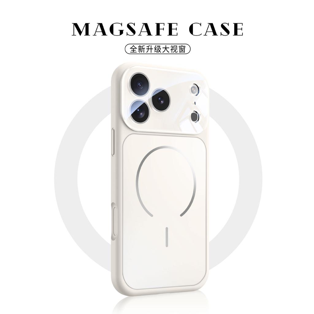 Applicable iPhone17ProMax Lanyard Mobile Phone Case Frosted Magnetic Liquid Silicone Apple 17 All-inclusive Lens Cover