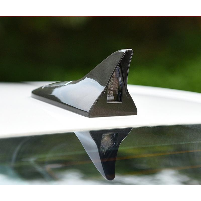 STONEGO Car Decorative Lights Solar Shark Fin Antenna Roof Tail Modified Lights Rear-end LED Flash Lights
