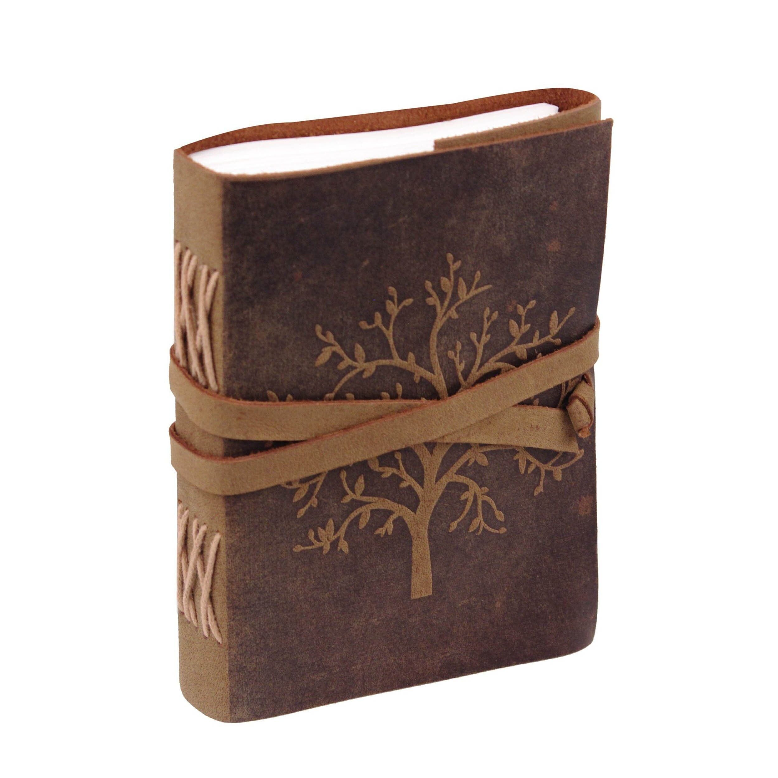 MaheTri Sapling Notebook Handmade Leather Journal 7 H x 5 H Inch коричневый