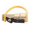 1/4 Inch RV Gas Quick Connect Adapter Brass C3H8 Gas Quick Connect Fitting Adapter with Shut Off Valve Full Flow Plug for Grill Heater