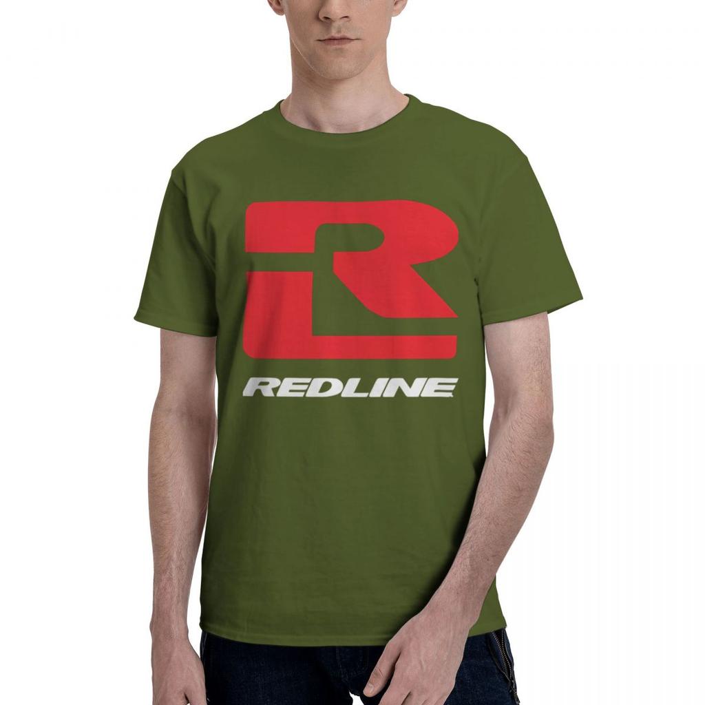 REDLINE 100 Katoen Casual Ademend Comfortabel Shirt Korte Mouw T-shirt T-shirt Mannen