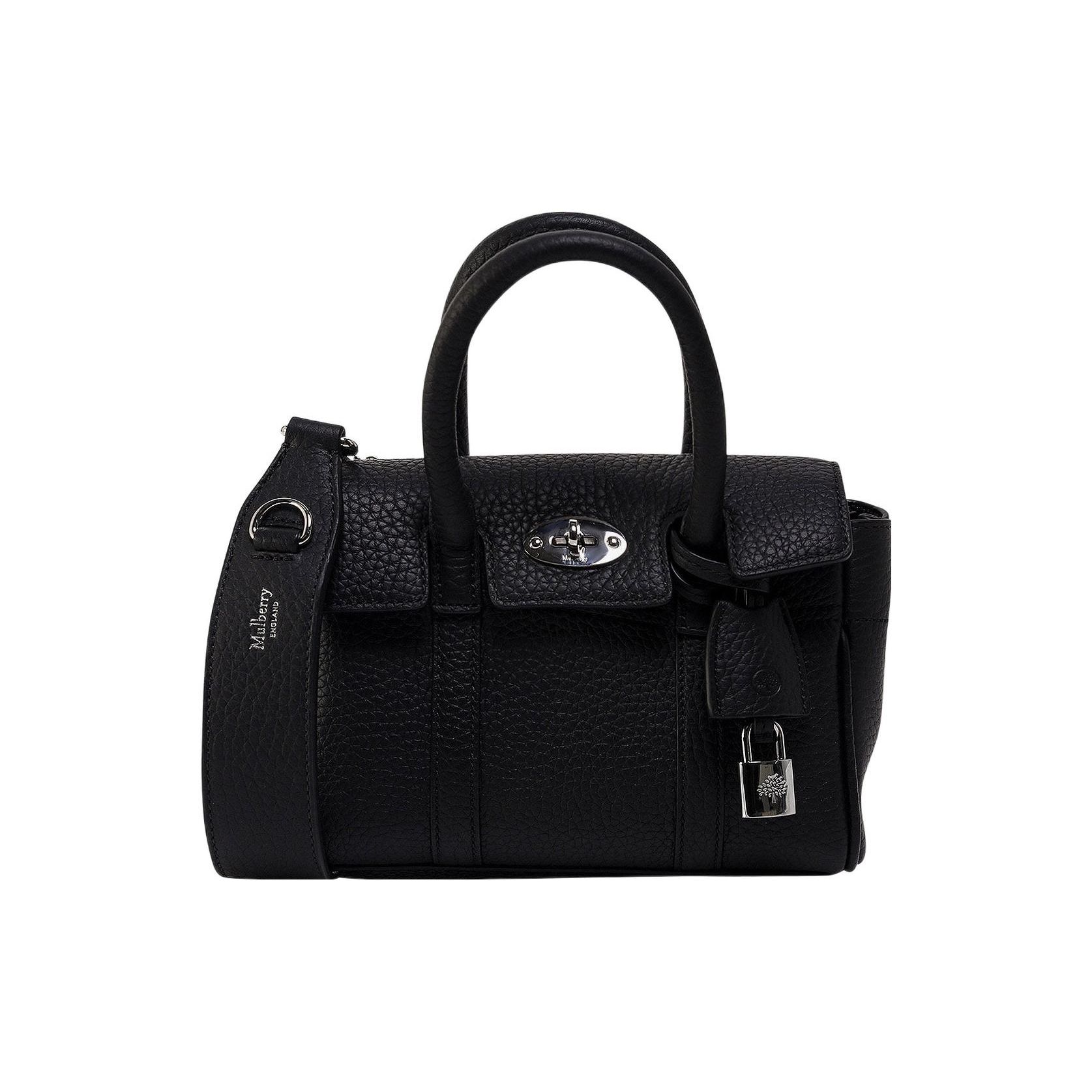 

Mulberry Винтажна Шкіряна Сумка-Тоут Через Плече З Металевим Замком-Застібкою Жіночі Сумки Чорна RL7176736-A100 Basic Set (Bag+Dust Bag)