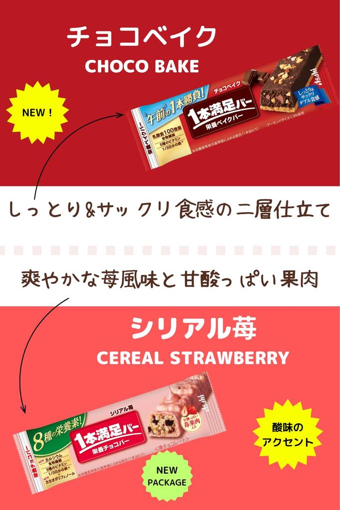 Asahi Group Foods Satisfaction Cereal Bar Bake Bar White Black Less Strawberry Chocolate Set with 1 NAMIMACHI CARD 1-Bar (Chocolate Cereal, Cereal,