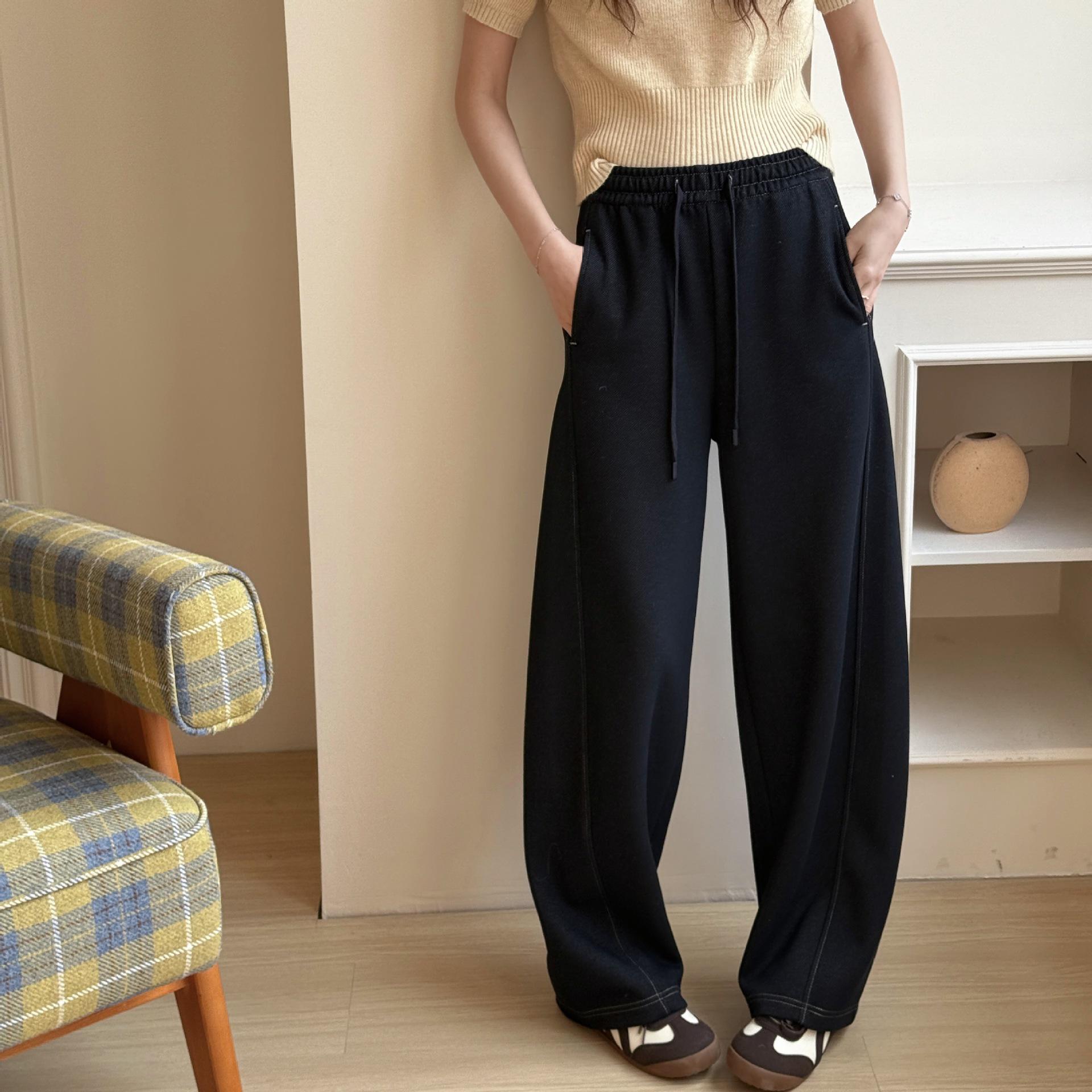 2026 Spring Women s Elastic Waist Wide Leg Casual Denim Jeans XL