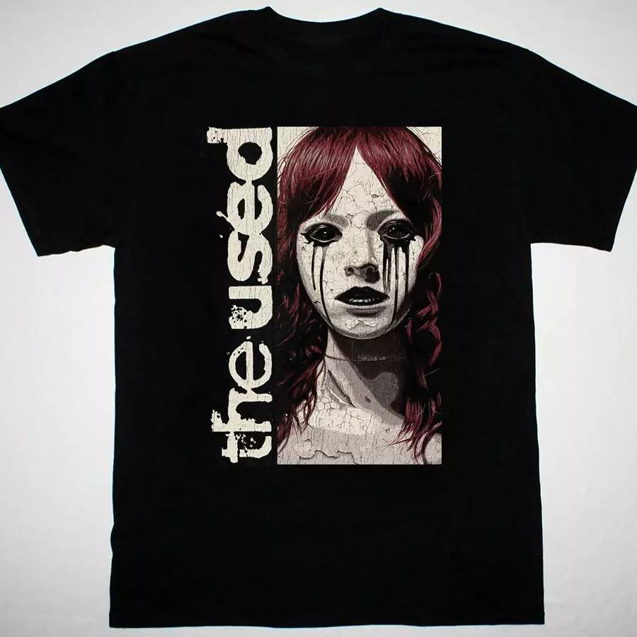 

VTG The Used band artwork black T-shirt short sleeve American Fashion Hip Hop Rock Short Sleeve Men s and Women s Street S