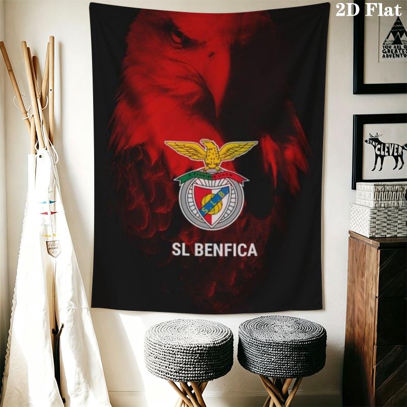 S.L. Benfica Wall Tapestry Aesthetic Wall Hanging Printed Fabric Blanket Decorative Tapestries for Bedroom Living Room Home Decor
