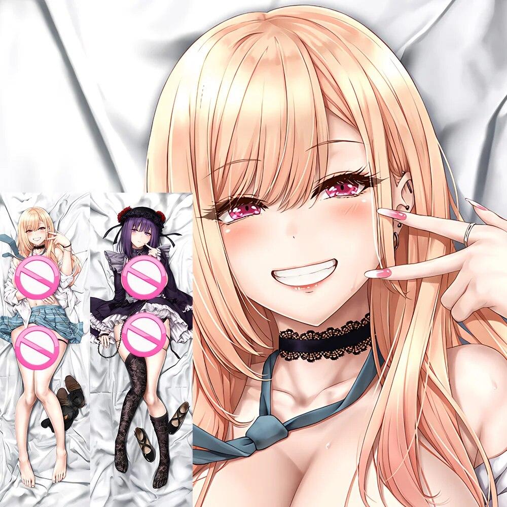 NEW Japanese Anime My Dress Up Darling Marin Kitagawa Dakimakura Hugging Body Pillowcase Cosplay Otaku Pillow Cover