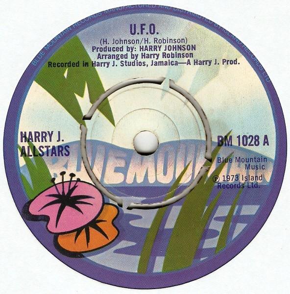 

7inch Record HARRY J. ALL STARS U.f.o. BM1028 BLUE MOUNTAIN 1973 UK Reggae Ska Dub Used