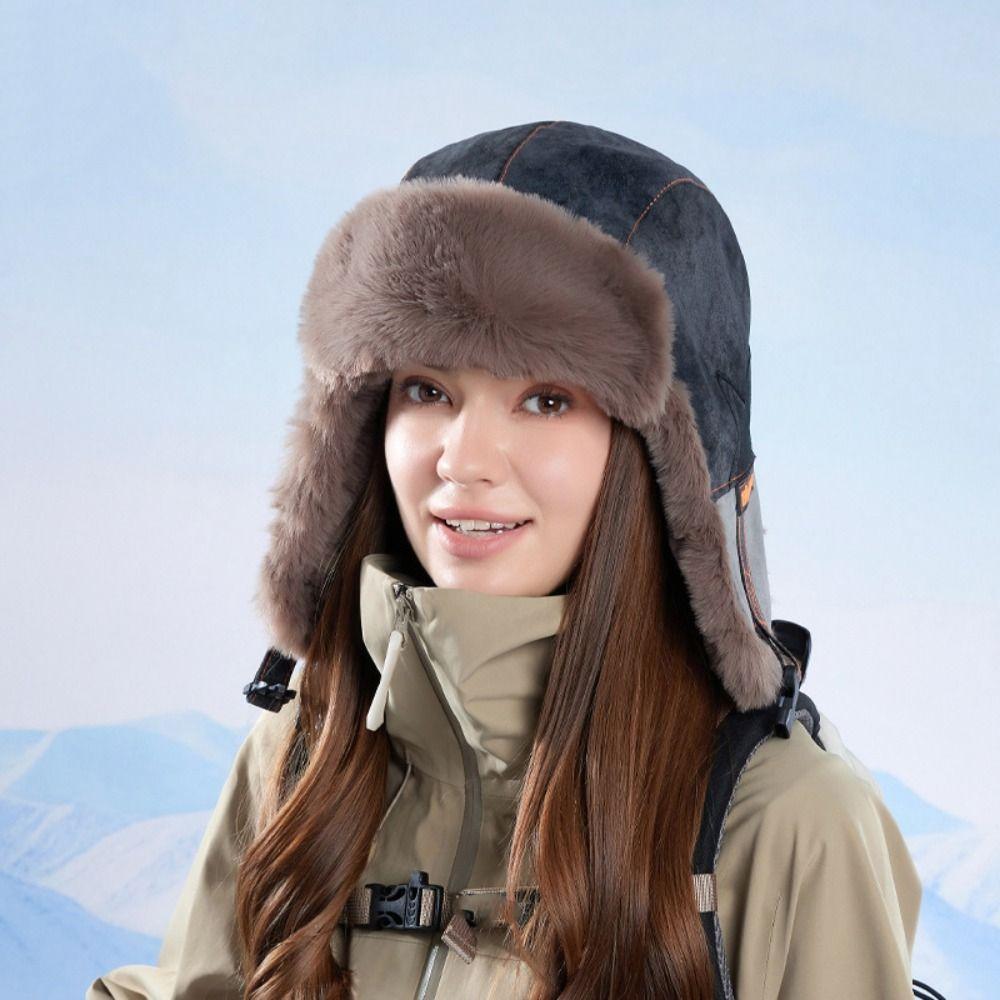 Windproof Riding Plush Hat Anti Fog Warm Ski Hat Casual Lei Feng Hat Outdoor