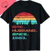 Wedding Anniversary Funny Tee Epic Husband Since 1983 T-Shirt Cotton Men's T-shirts Casual Streetwear Camiseta Hombre
