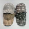 Retro Fashion British Style Houndstooth Men Women Baseball Hats Cotton Breathable Streetwear Classic Casual Sport Unisex Caps